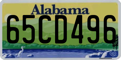 AL license plate 65CD496