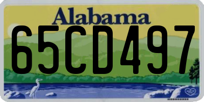 AL license plate 65CD497