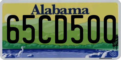 AL license plate 65CD500