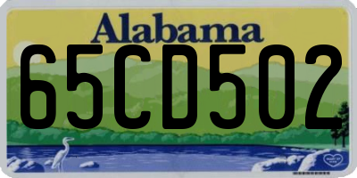 AL license plate 65CD502