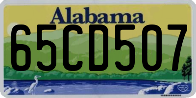 AL license plate 65CD507