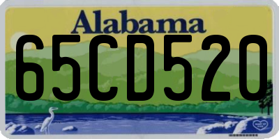 AL license plate 65CD520