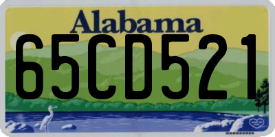 AL license plate 65CD521