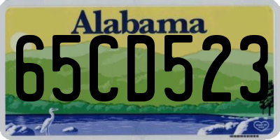 AL license plate 65CD523