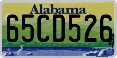 AL license plate 65CD526