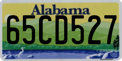AL license plate 65CD527