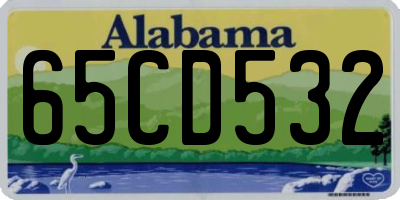 AL license plate 65CD532