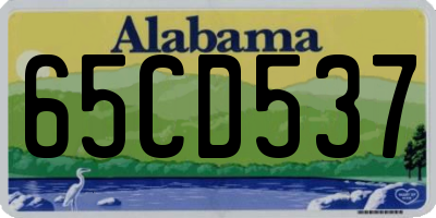 AL license plate 65CD537