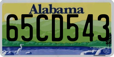 AL license plate 65CD543