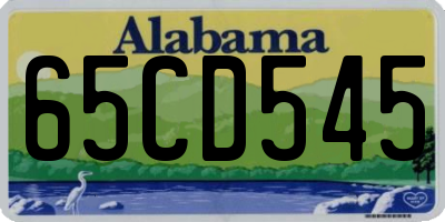 AL license plate 65CD545