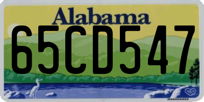 AL license plate 65CD547