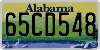 AL license plate 65CD548