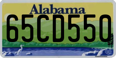 AL license plate 65CD550