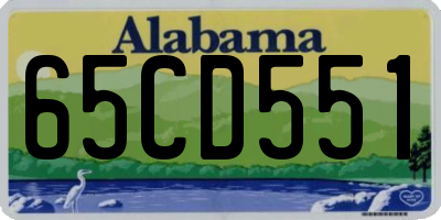 AL license plate 65CD551