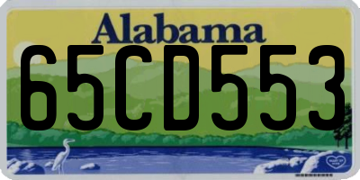AL license plate 65CD553