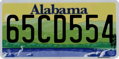 AL license plate 65CD554