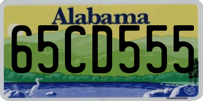 AL license plate 65CD555