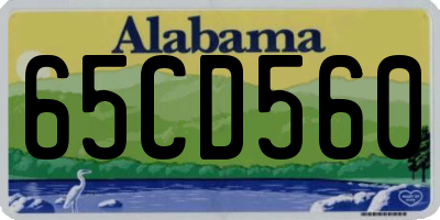 AL license plate 65CD560