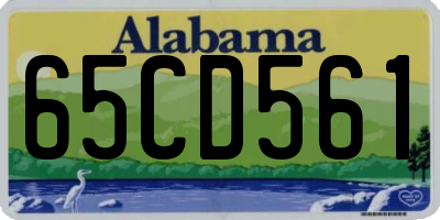 AL license plate 65CD561