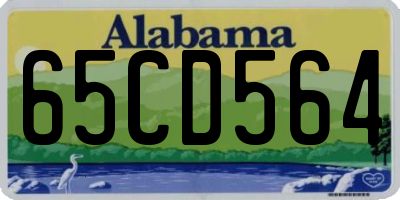 AL license plate 65CD564