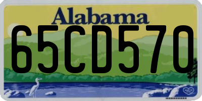 AL license plate 65CD570