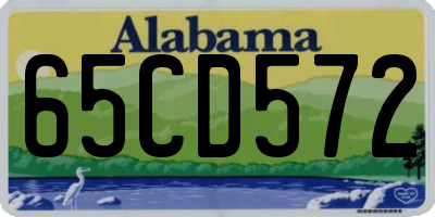 AL license plate 65CD572