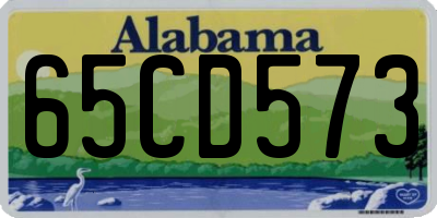 AL license plate 65CD573