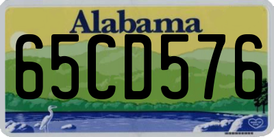 AL license plate 65CD576