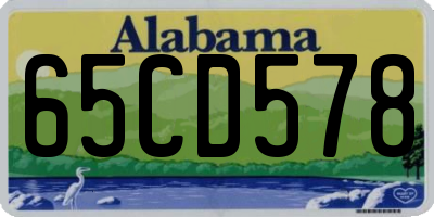 AL license plate 65CD578