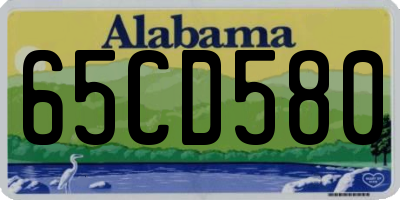 AL license plate 65CD580