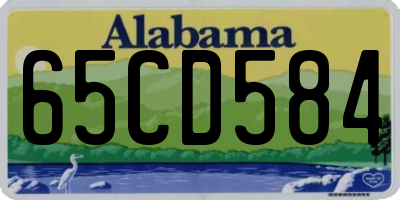 AL license plate 65CD584