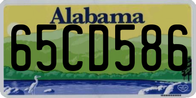 AL license plate 65CD586