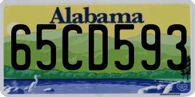 AL license plate 65CD593