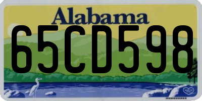 AL license plate 65CD598