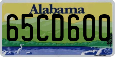 AL license plate 65CD600