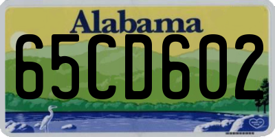 AL license plate 65CD602