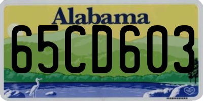 AL license plate 65CD603
