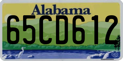 AL license plate 65CD612
