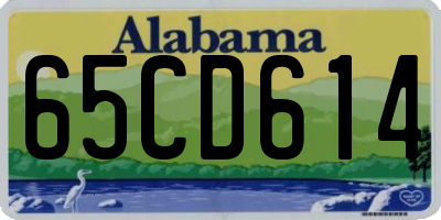 AL license plate 65CD614