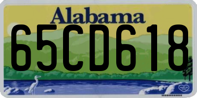 AL license plate 65CD618