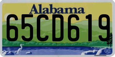 AL license plate 65CD619