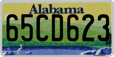 AL license plate 65CD623