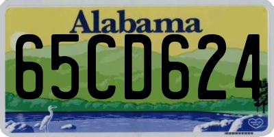 AL license plate 65CD624