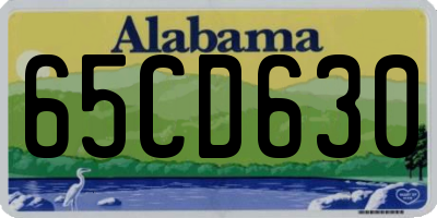 AL license plate 65CD630