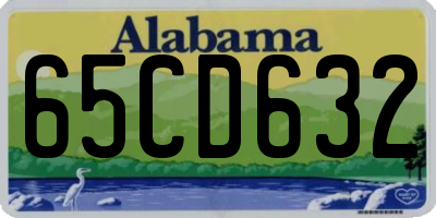 AL license plate 65CD632