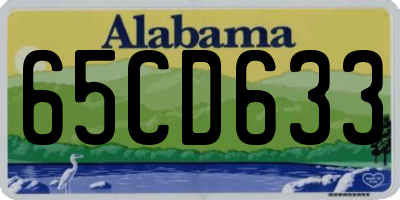 AL license plate 65CD633