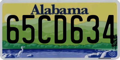 AL license plate 65CD634