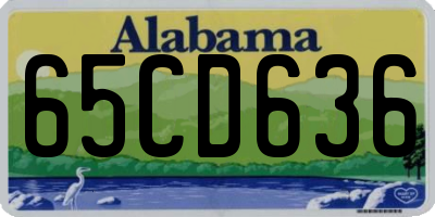 AL license plate 65CD636