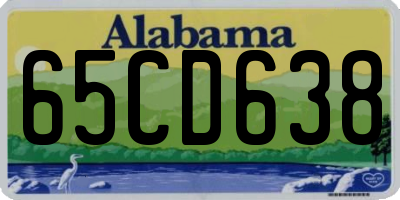 AL license plate 65CD638