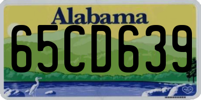 AL license plate 65CD639